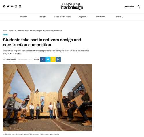 Students take part in net-zero design and construction competition